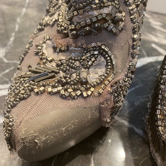 Barbara Bui Embroidered Glitter Boots - Picture 6 of 8